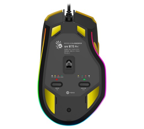 Мышь A4Tech Bloody W70 Max Punk желтый/черный оптическая (10000dpi) USB (11but) Мышь A4Tech Bloody W70 Max Punk желтый/черный оптическая (10000dpi) USB (11but)