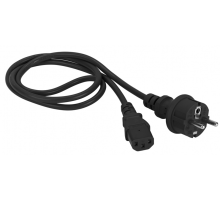 Шнур питания C13-Schuko прямая, 3х0.75, 220В, 10А, черный, 5 метров (LAN-PP13/SH-5.0-BK)