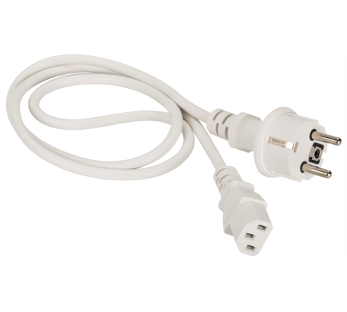 Шнур питания C13-Schuko прямая, 3х0.75, 220В, 10А, белый, 5 метров (LAN-PP13/SH-5.0-WH)