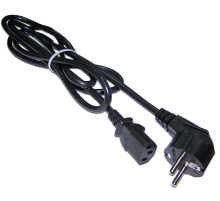 Шнур питания C13-Schuko угловая, 3х0.75, 220В, 10А, черный, 5 метров (LAN-PP13/SHA-5.0-BK)