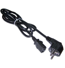 Шнур питания C13-Schuko угловая, 3х0.75, 220В, 10А, черный, 1 метр (LAN-PP13/SHA-1.0-BK)