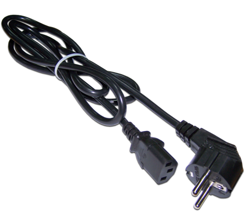 Шнур питания C13-Schuko угловая, 3х0.75, 220В, 10А, черный, 5 метров (LAN-PP13/SHA-5.0-BK)