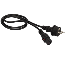 Шнур питания с блокировкой C13-Schuko прямая, 3х0.75, 220В, 10А, черный, 1.8 метра (LAN-PP13L/SH-1.8-BK)