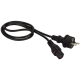 Шнур питания с блокировкой C13-Schuko прямая, 3х0.75, 220В, 10А, черный, 1.8 метра (LAN-PP13L/SH-1.8-BK)