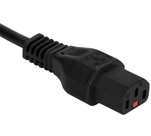 Шнур питания с блокировкой C13-Schuko прямая, 3х0.75, 220В, 10А, черный, 1.8 метра (LAN-PP13L/SH-1.8-BK)