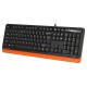 Клавиатура A4Tech Fstyler FKS10 черный/оранжевый USB