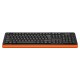 Клавиатура A4Tech Fstyler FKS10 черный/оранжевый USB