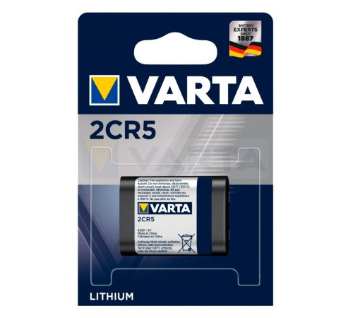 Батарея Varta Lithium 2CR5 (1шт) блистер