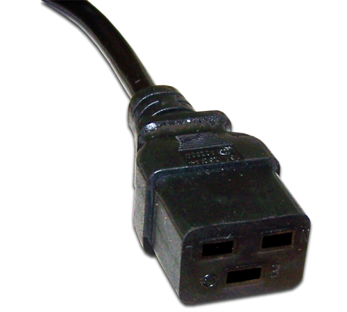 Шнур питания C19-Schuko угловая, 3х1.5, 220В, 16А, черный, 3 метра (LAN-PP19/SHA-3.0-BK)