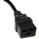 Шнур питания C19-Schuko угловая, 3х1.5, 220В, 16А, черный, 3 метра (LAN-PP19/SHA-3.0-BK)