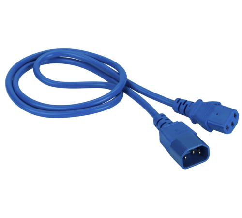 Шнур питания C13-C14, 3х0.75, 220В, 10А, синий, 5 метров (LAN-PP13/14-5.0-BL)