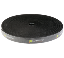 Хомут-липучка TWT шириной 20 мм, 30 м, черный (TWT-VCM30M-BK)