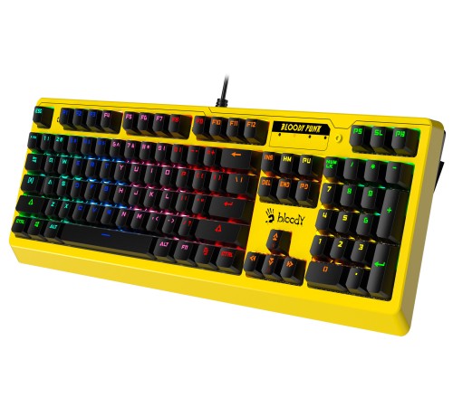 Клавиатура A4Tech Bloody B810RC Punk механическая желтый/черный USB for gamer LED