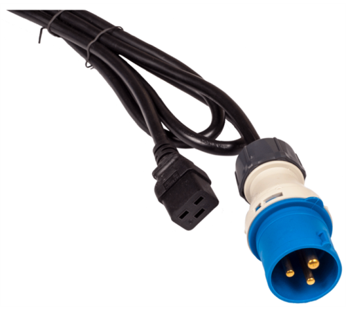 Шнур питания C19-I309 Male, 3х2.5, 220В, 16А, черный, 2.5 метра (LAN-PP9M/19-2.5-BK)