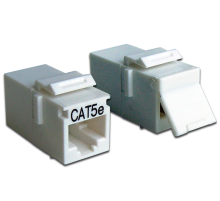 Повторитель портов RJ-45, неэкранированный, кат.5E, формата Keystone, белый (LAN-KCP45U5E-WH)
