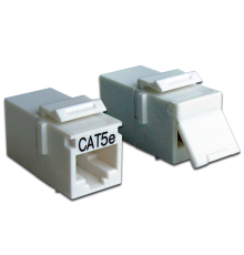 Повторитель портов RJ-45, неэкранированный, кат.5E, формата Keystone, белый (LAN-KCP45U5E-WH)