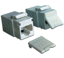 Повторитель портов RJ-45, неэкранированный, кат.6, формата Keystone, белый (LAN-KCP45U6-WH)