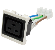 Гнездо IEC 60320 C19, 16A, 250V, формата Mosaic, 45x45 мм (LAN-SIP-23IEC-C19)