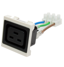 Гнездо IEC 60320 C19, 16A, 250V, формата Mosaic, 45x45 мм (LAN-SIP-23IEC-C19)