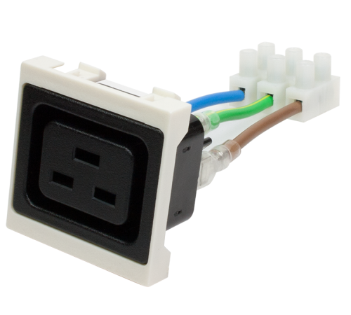 Гнездо IEC 60320 C19, 16A, 250V, формата Mosaic, 45x45 мм (LAN-SIP-23IEC-C19) Гнездо IEC 60320 C19, 16A, 250V, формата Mosaic, 45x45 мм (LAN-SIP-23IEC-C19)