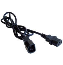 Шнур питания C13-C14, 3х0.75, 220В, 10А, черный, 2 метра (LAN-PP13/14-2.0-BK)