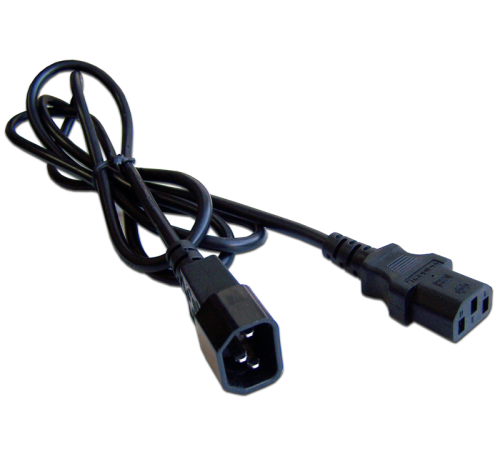 Шнур питания C13-C14, 3х0.75, 220В, 10А, черный, 2 метра (LAN-PP13/14-2.0-BK)