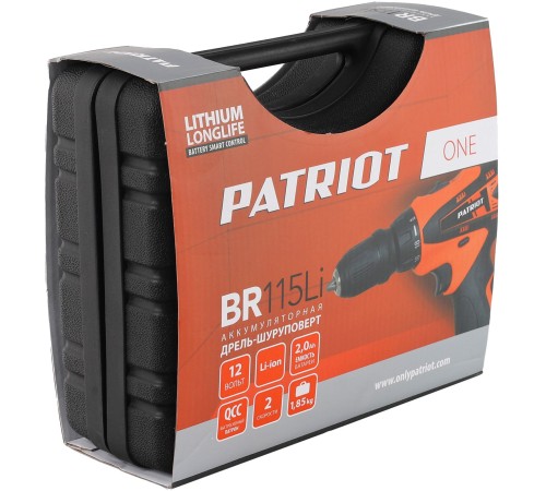 Дрель-шуруповерт Patriot THE ONE BR 115Li аккум. патрон:QCC (кейс в комплекте) (180201115)