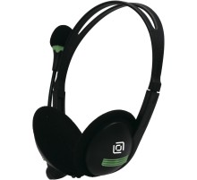 Наушники с микрофоном Оклик HS-M100 черный 1.8м накладные оголовье (1532004)