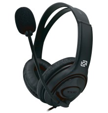 Наушники с микрофоном Оклик HS-M400 черный 1.8м накладные оголовье (1532019)