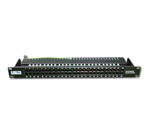 Патч-панель телефонная, 19", 1U, 50 портов RJ-12 (TWT-PP50TEL12)