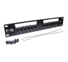 Патч-панель TWT 10", 12 портов, UTP, кат.5E, 1U (TWT-PP12UTP-10)