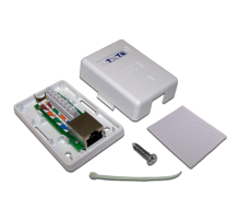 Настенная розетка, 1 порт RJ-45 категории 6, STP, белая (TWT-SM1-45/S6-WH)