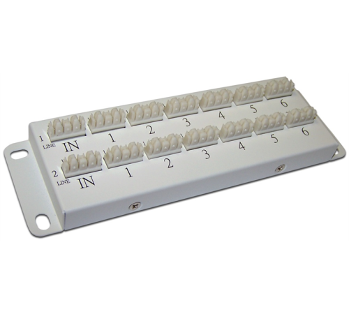 Коммутационная телефонная панель, параллельное подключение 2х6 (LAN-HCS-PPT2X6) Коммутационная телефонная панель, параллельное подключение 2х6 (LAN-HCS-PPT2X6)