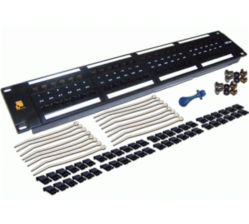 Патч-панель LANMASTER 48 портов, UTP, кат.6, 2U (LAN-PPL48U6)