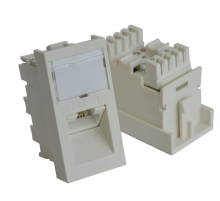 Вставка RJ-45 UTP Cat.5E, 22.5x45 мм угловая, с маркировкой, белая (TWT-SIP-RJ45/F-WH)