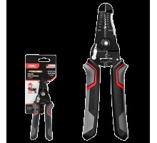 Инструмент для зачистки проводов (стриппер) Deli DL2667 диапазон зачистки 0,6-2,6 мм, нержавеющая сталь, пружина с автоматическим возвратом, прорезиненные рукоятки