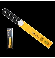 Угломер переставной - малка с пузырьковым уровнем Deli DL7304 200мм