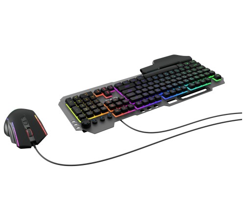 Клавиатура + мышь Оклик GMNG 700GMK клав:черный мышь:черный USB беспроводная Multimedia LED