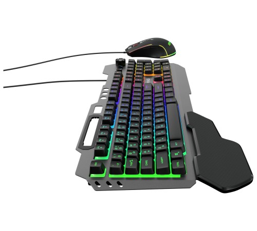 Клавиатура + мышь Оклик GMNG 700GMK клав:черный мышь:черный USB беспроводная Multimedia LED