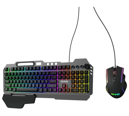 Клавиатура + мышь Оклик GMNG 700GMK клав:черный мышь:черный USB беспроводная Multimedia LED