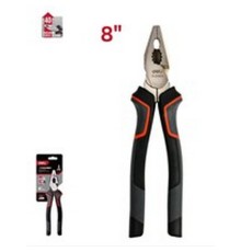 Шарнирно-губцевый инструмент Deli Комбинированные плоскогубцы Deli DL0005 200мм, Cr-V, эксцентриковый шарнир, антикоррозийное покрытие, трехкомпонентная прорезиненная рукоять