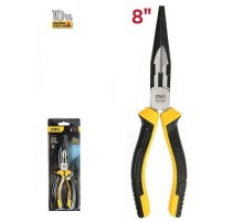 Удлиненные плоскогубцы Deli DL0102  200мм, двухкомпонентная прорезиненная рукоять