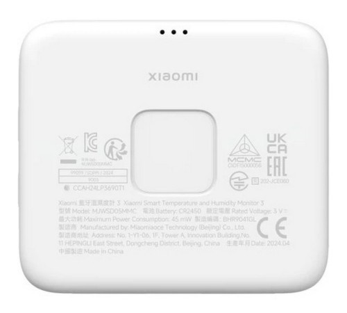 Часы термогигрометр Xiaomi Temperature and Humidity Monitor 3 (BHR9041GL)