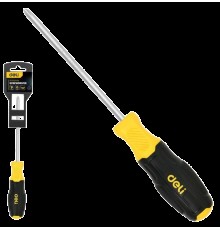 Крестовая отвертка Deli DL633150N PH0x150мм сталь Cr-V, двухкомпонентная прорезиненная рукоять