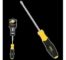 Шлицевая отвертка Deli DL6382001N 8х200мм сталь Cr-V, двухкомпонентная прорезиненная рукоять