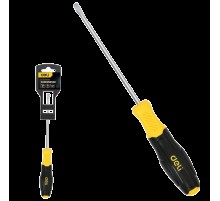 Шлицевая отвертка Deli DL6362001N 6х200мм сталь Cr-V, двухкомпонентная прорезиненная рукоять