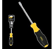 Шлицевая отвертка Deli DL6331501N 3х150мм сталь Cr-V, двухкомпонентная прорезиненная рукоять