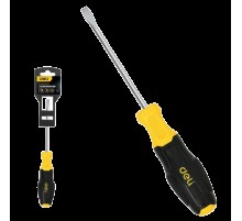 Шлицевая отвертка Deli DL6331001N 3х100мм сталь Cr-V, двухкомпонентная прорезиненная рукоять