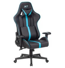 Кресло игровое A4Tech X7 GG-1200 черный/голубой искусственная кожа крестовина пластик