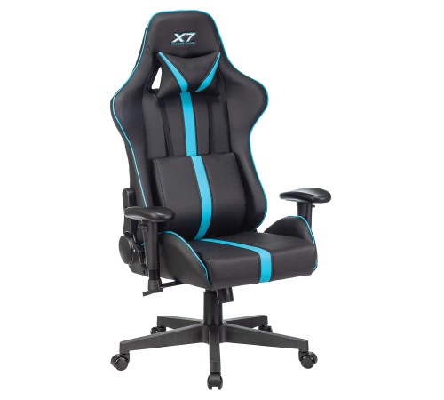 Кресло игровое A4Tech X7 GG-1200 черный/голубой искусственная кожа крестовина пластик